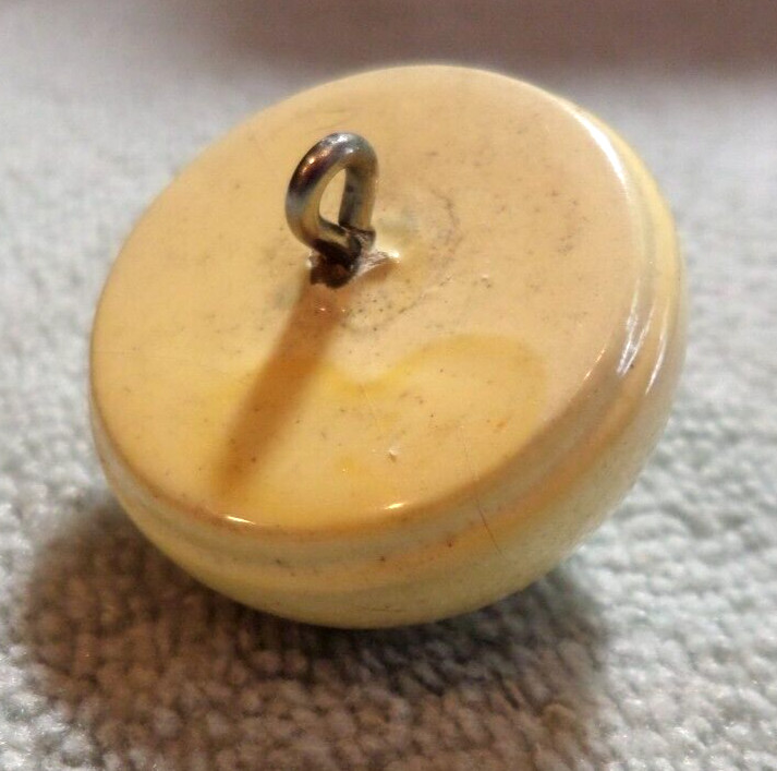 Vintage Round DOME Wood Button 1 & 1/8" Inch