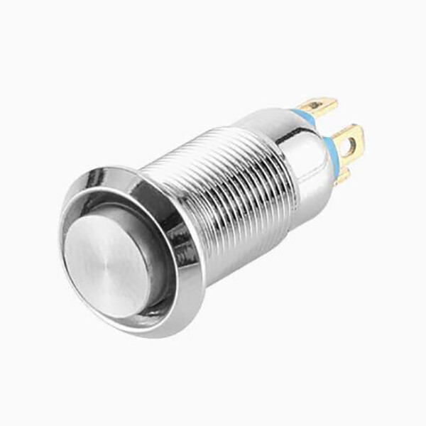 8mm 10mm Tall Head Metal Waterproof Push Button Switch Self Locking/Reset 3-220V