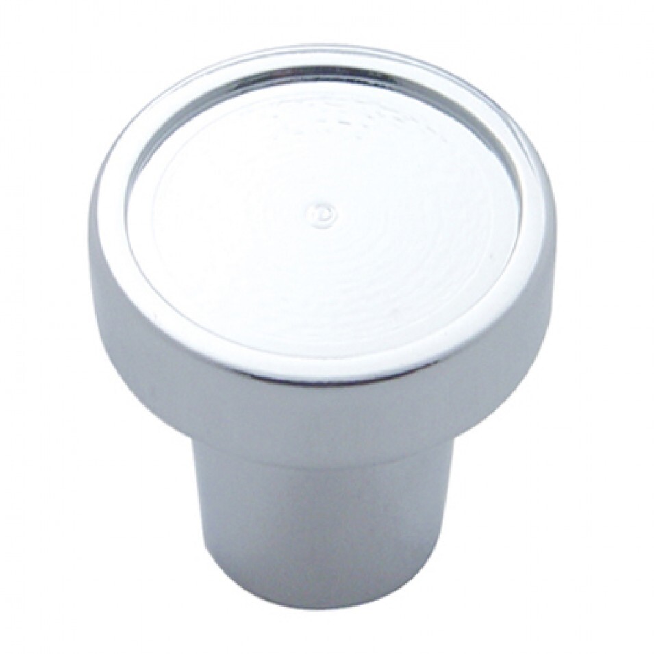 Chrome Aluminum Cigarette Lighter Knob - Silver Glossy Sticker