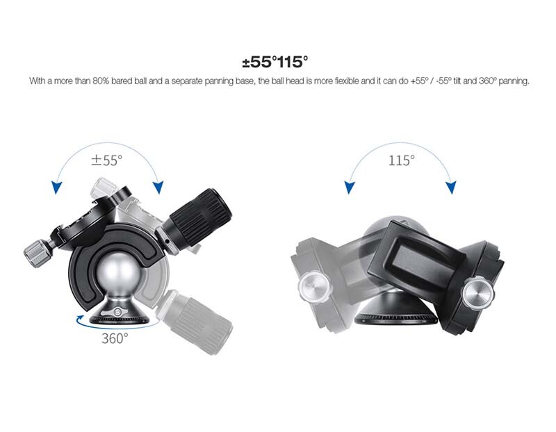 Leofoto MH-60 Magic Ball Head w Handlebar Control Arca