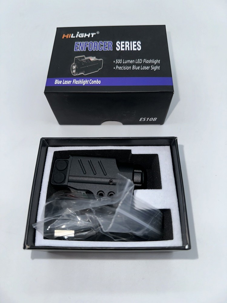 HILIGHT Enforcer Series Tactical LED Flashlight and Blue Laser Combo