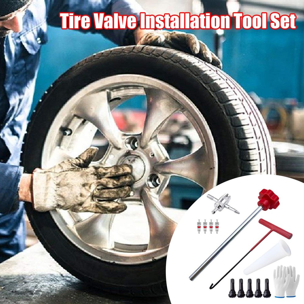 13Pcs Valve Stem Tool Kit Tire Installer Tool Valve Remover Tool Quick Change