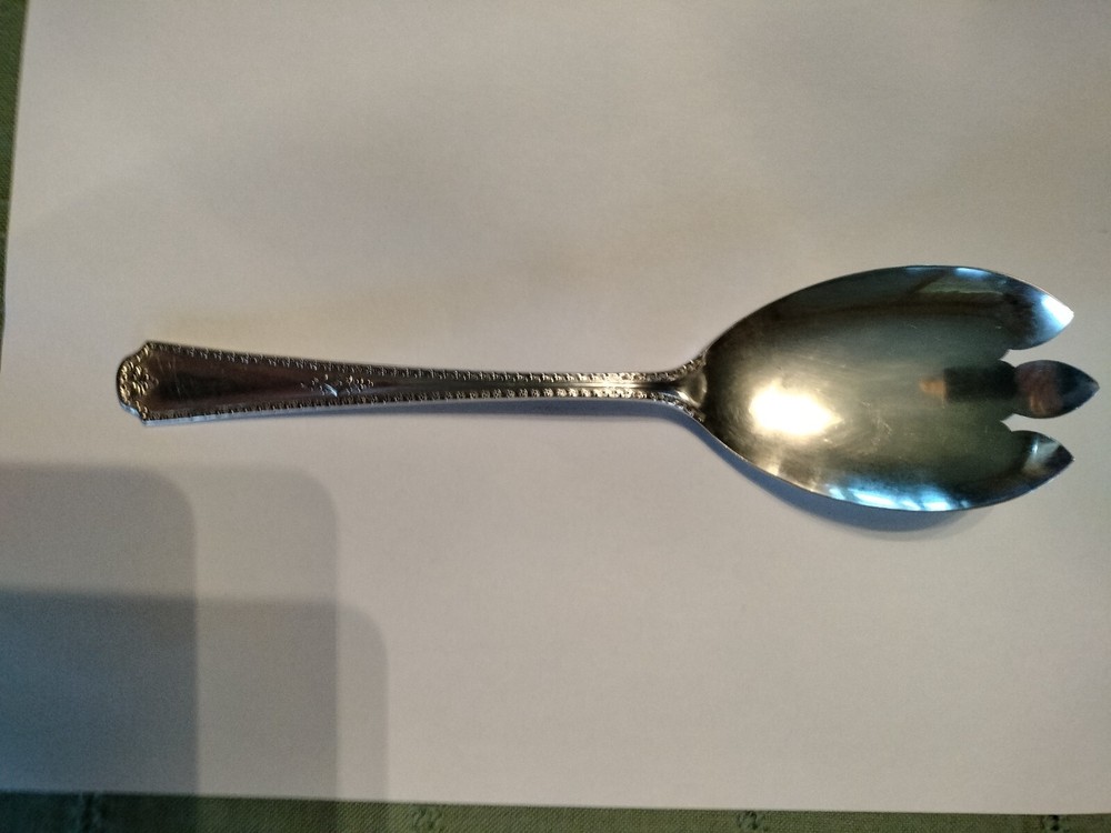 Vintage WM. A. Rogers AA Salad Serving Spoon 8.5" Silverplate