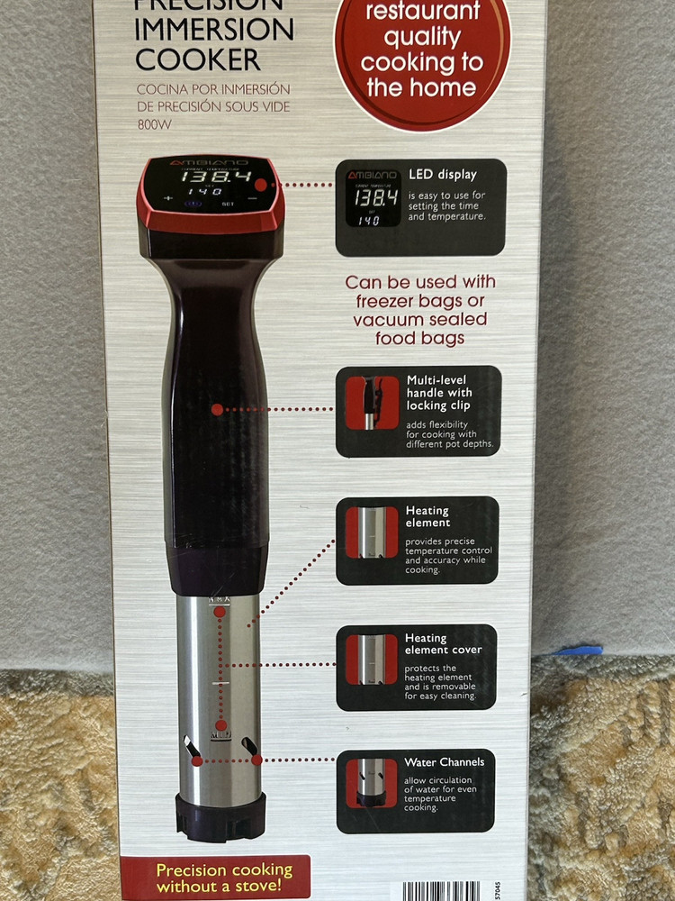 AMBIANO SOUS VIDE PRECISION IMMERSION COOKER LED DISPLAY CHEF