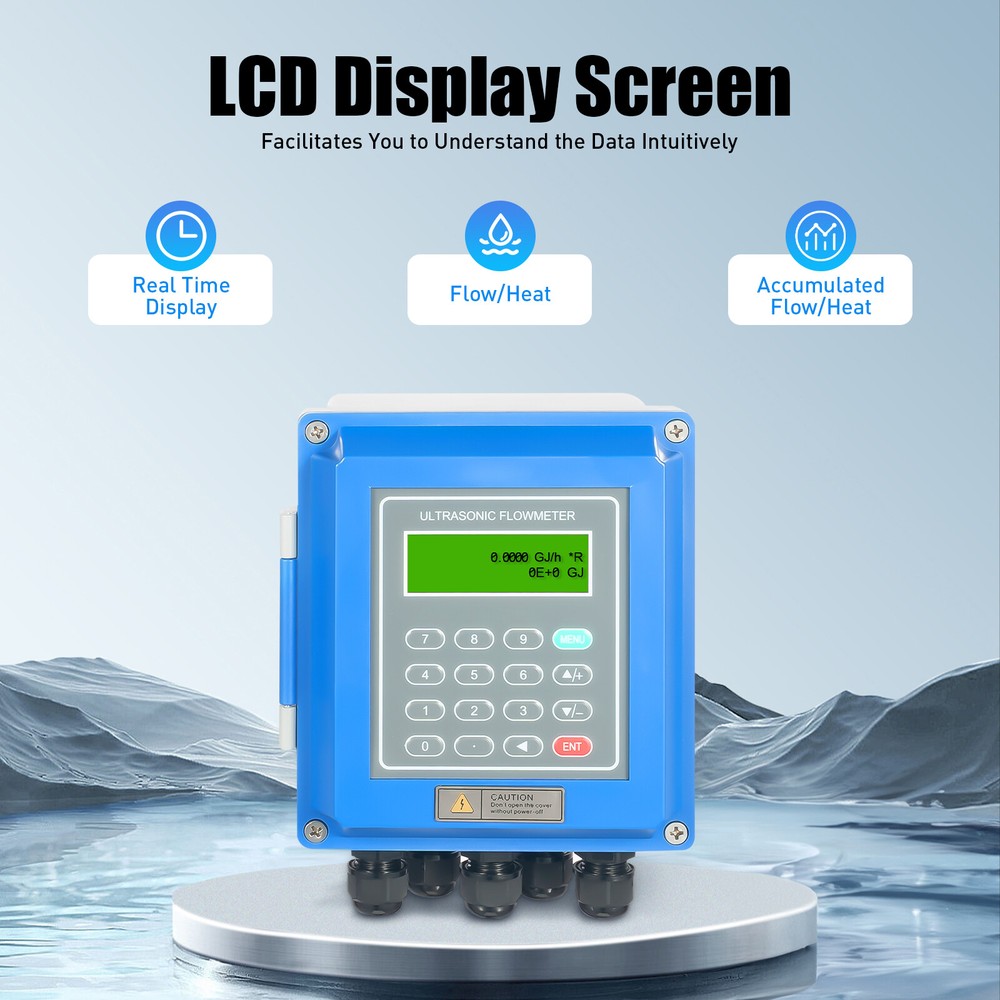 Liquid Ultrasonic Flow Meter TUF-2000B DN20-700mm & TM-1 TS-2 SENSOR Digital