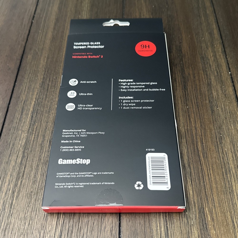 Nintendo Switch 2 Tempered Glass Screen Protector - GameStop Brand