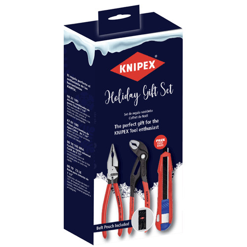 Knipex Tools 3pc PRO Tool Holiday Gift Set w/ Belt Clip Pouch #9K0080169US Piers