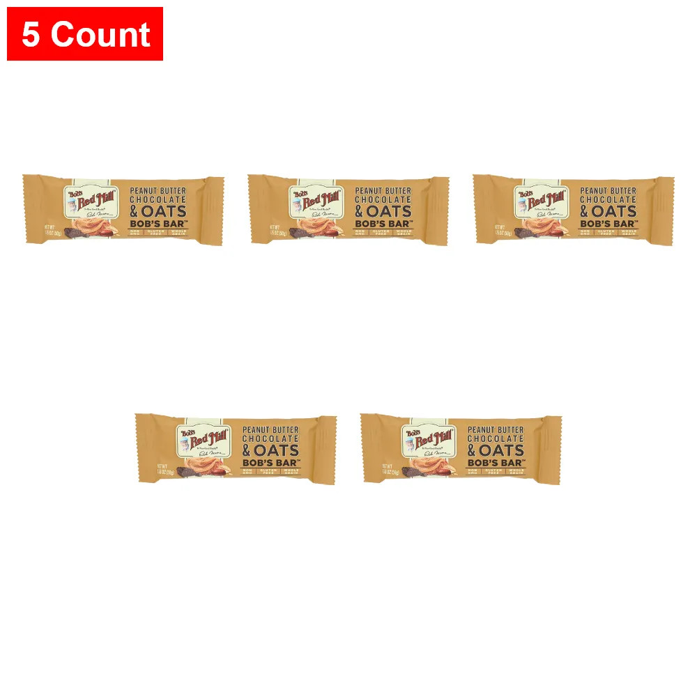 Bob's Red Mill Peanut Butter, Chocolate & Oats Better Bar 1.76 oz  - 5 Count