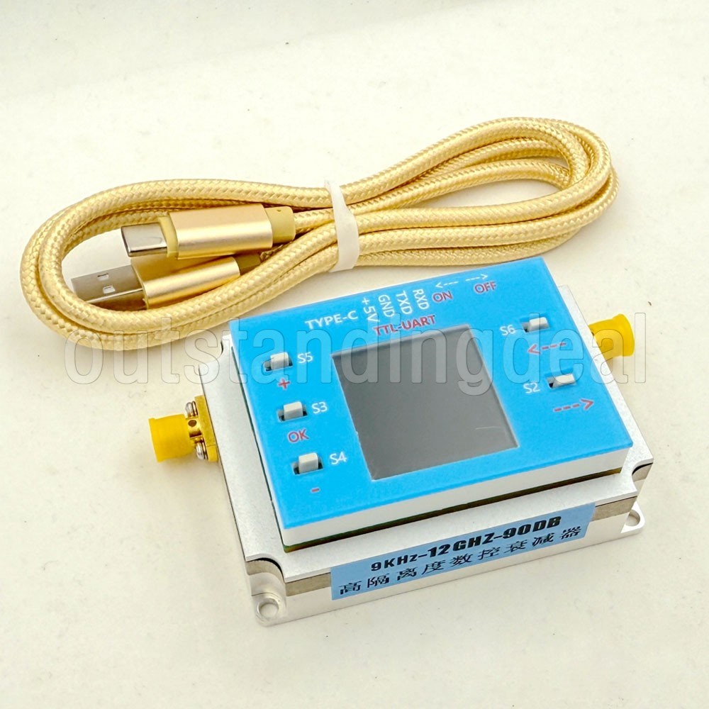 9K-12GHz High Isolation Degree Digital Programmable Attenuator 1.3" TFT Screen