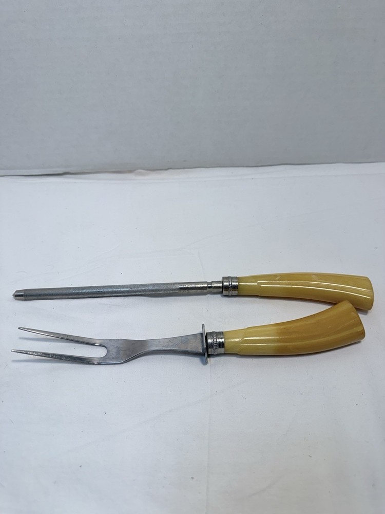 Vintage Butterscotch Bakelite Stainless Steel Utensils