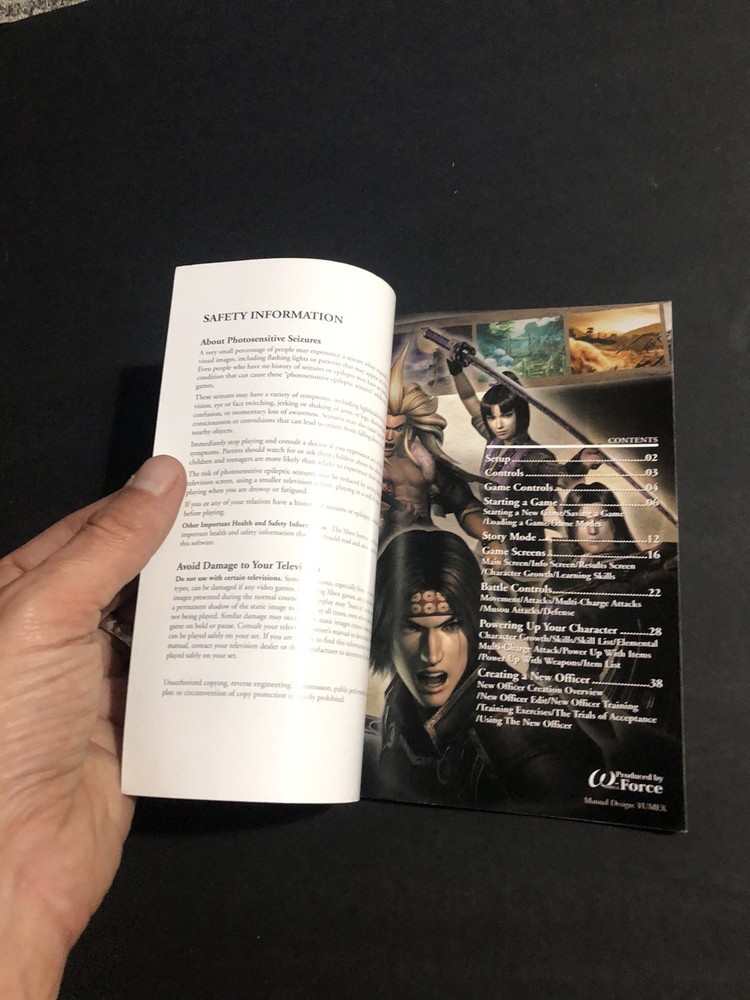 Samurai warriors Xbox Manual Only