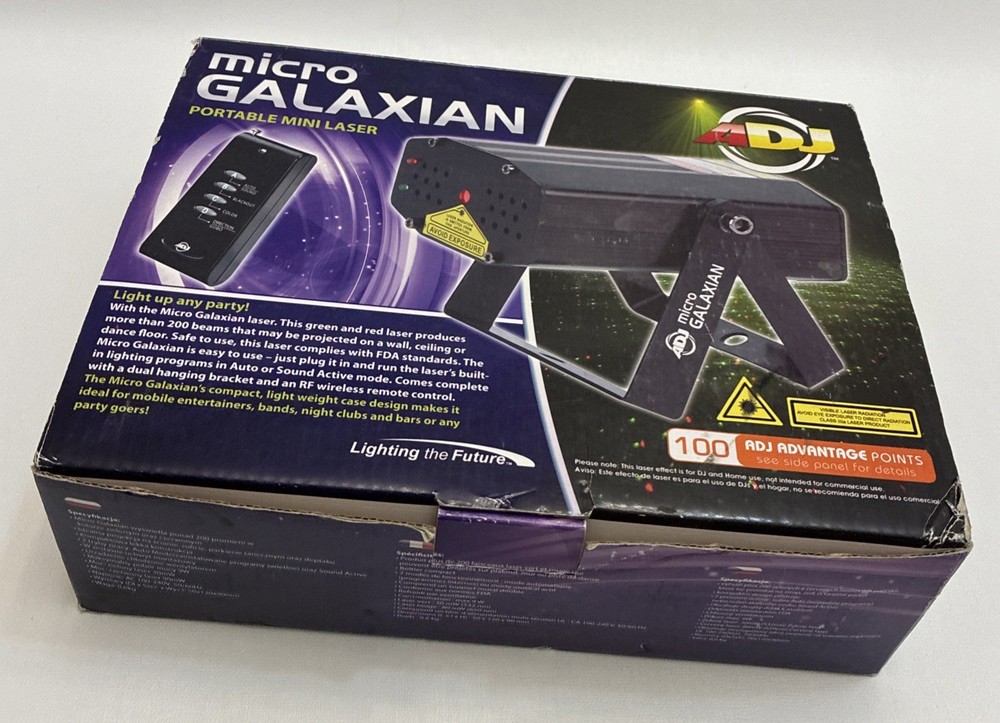 American DJ ADJ Micro Galaxian Effect Laser Light Machine with Remote