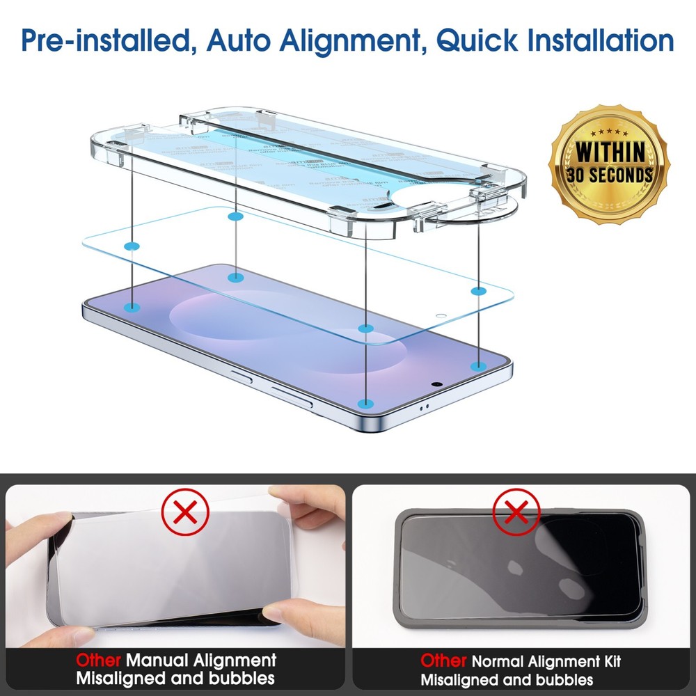 amFilm Samsung Galaxy S25 Edge 6.7'' Screen Protector+Camera Lens Protector