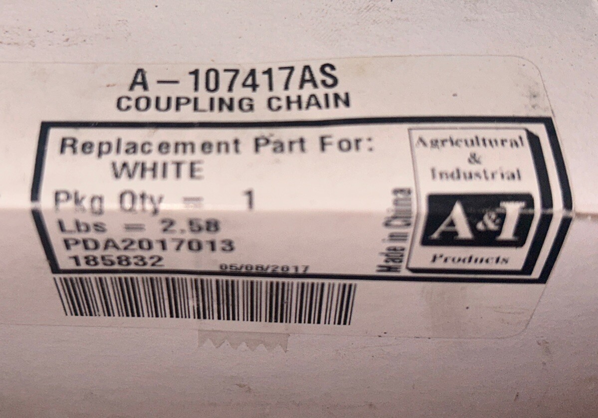 107417AS Transmission Drive Coupler Chain W/ Master Link Oliver White Tractor