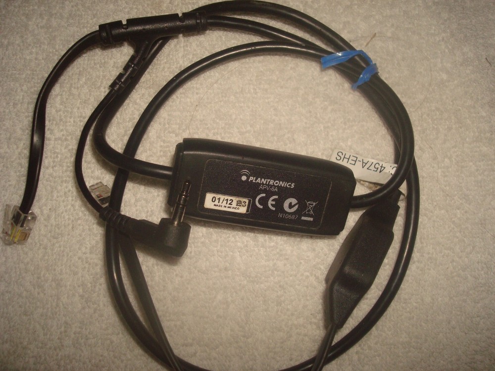 Plantronics APV-6A Electronic Hook Switch Cord (83681-01) CS50 CS55 CS70 5410
