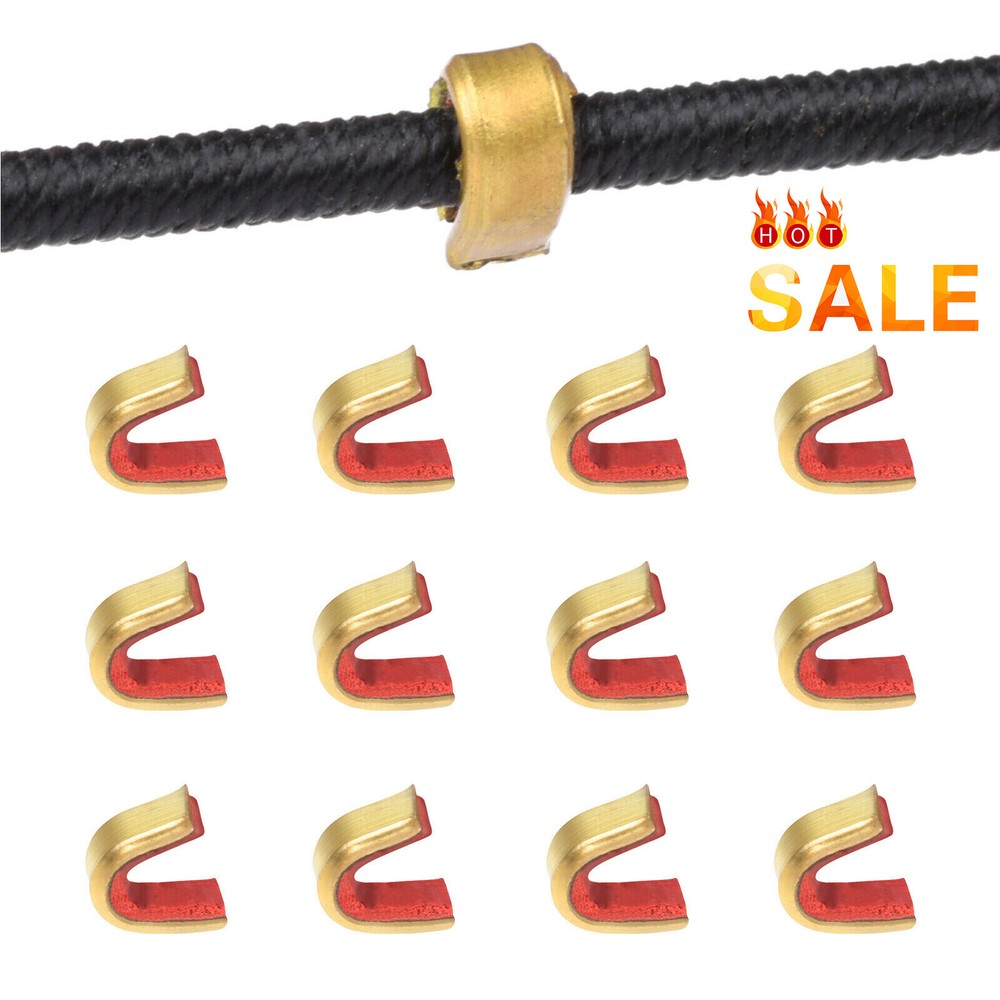 12X Archery Bow String Nocking Points Strings Nock Sets Brass Buckle Clip Knock