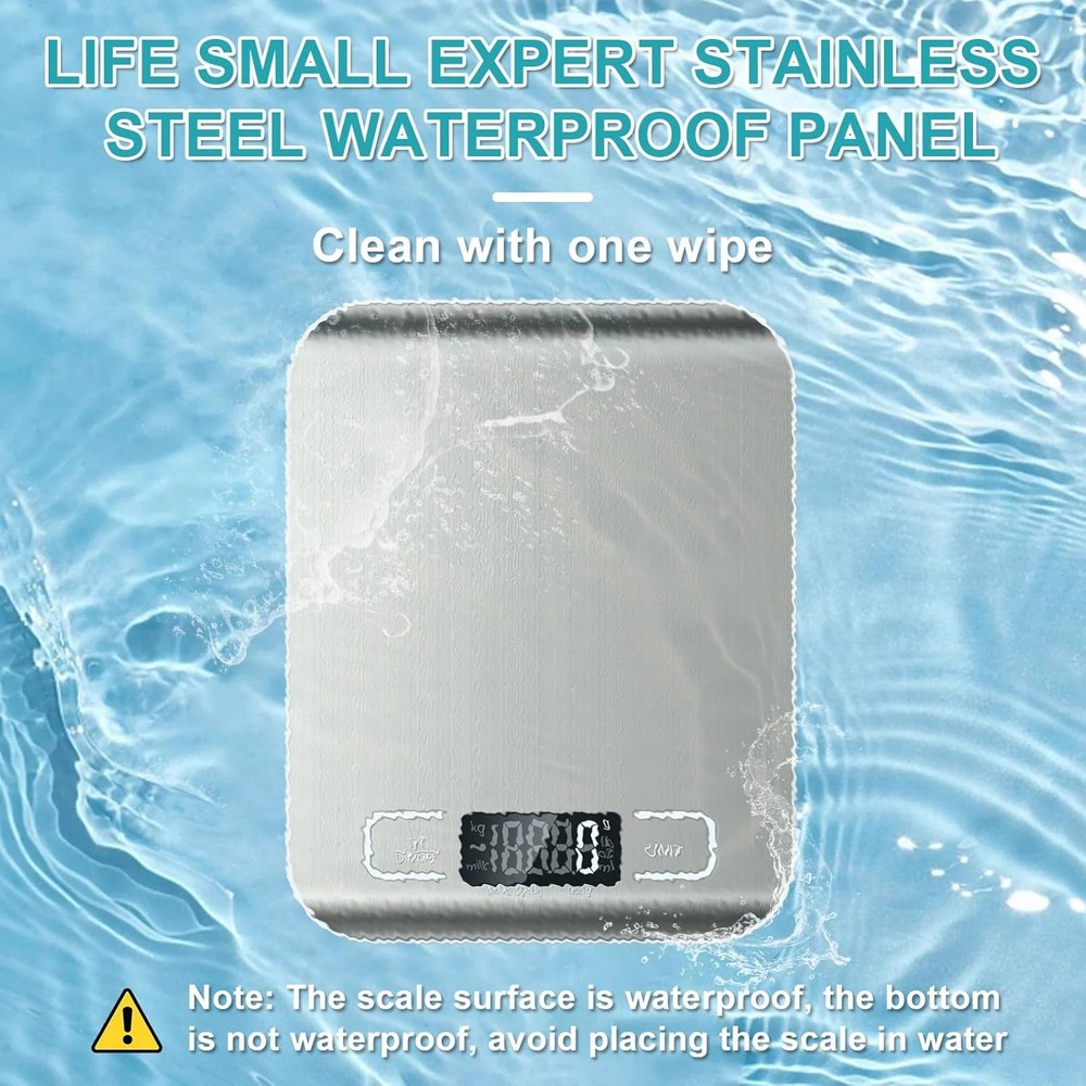 Food Scale, 11lb Kitchen Scale with 6 Units Tare Function & LCD Display,