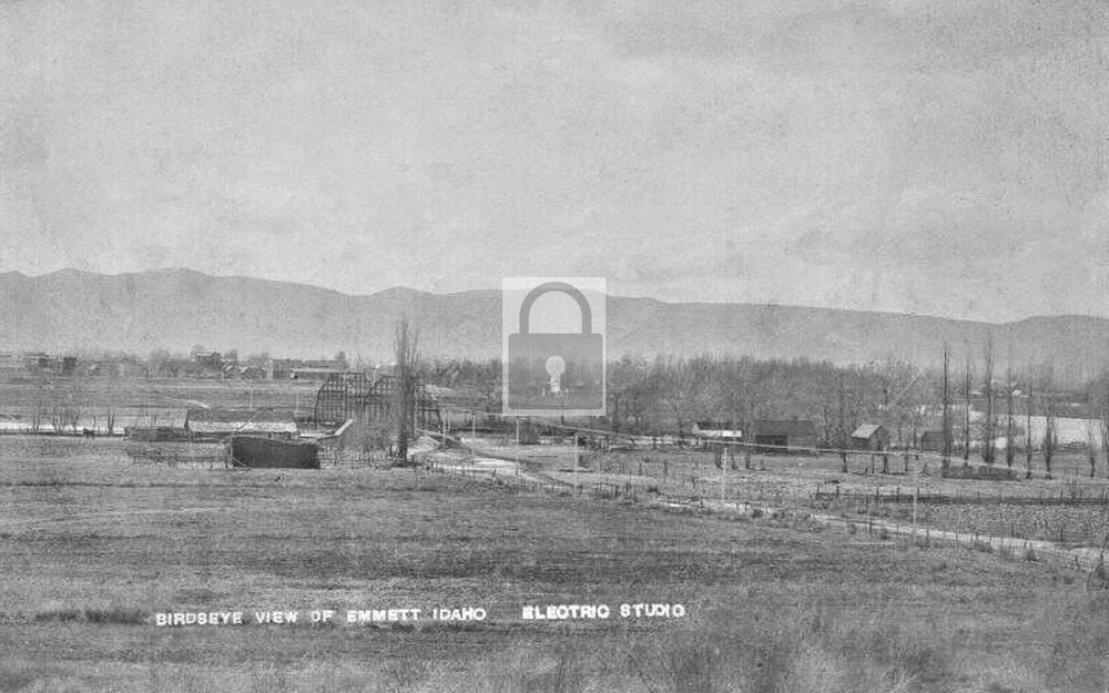 Birds Eye View Emmett Idaho ID - Reprint