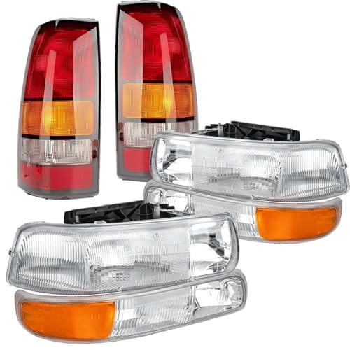 Chrome Headlights Tail Light Assembly Fit For 1999 2000 2001 2002 Chevy