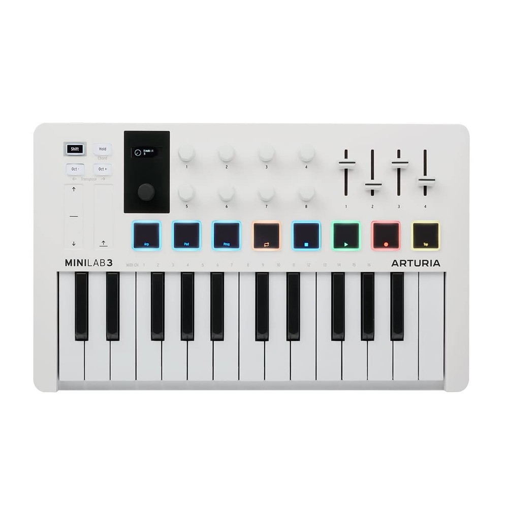 Compact Midi Keyboard Pad Controller With Software Bundle Usb C Connectivity