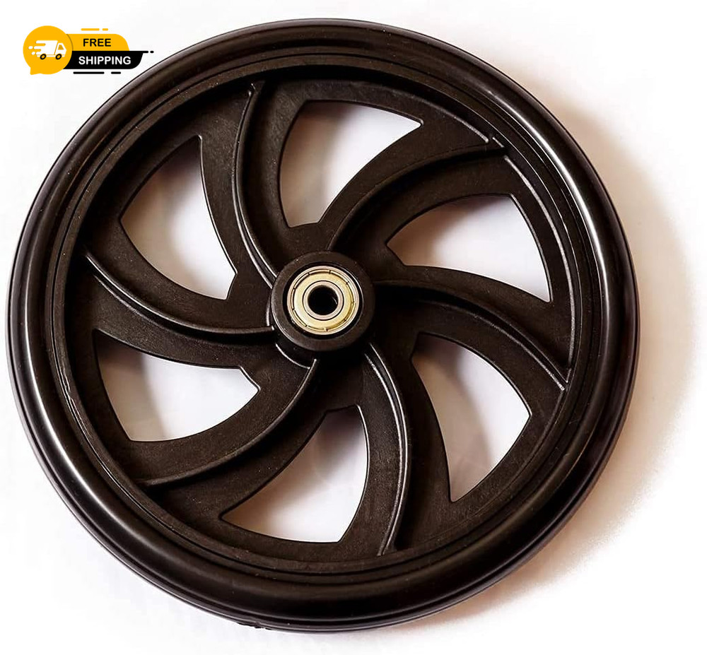 Walker Rollator Replacement 7.5" Wheels Black (1Pis) (FRONT 1)