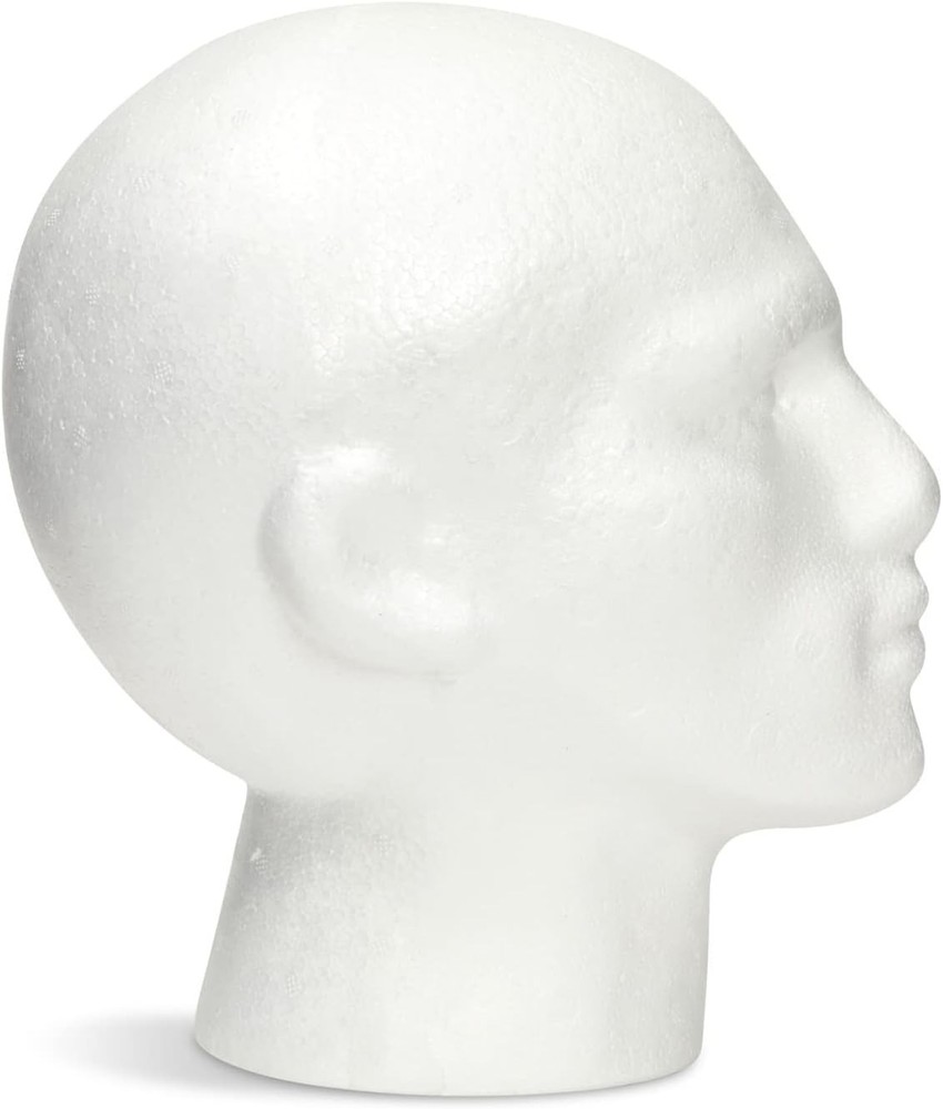 Unfinished Foam Mannequin Head for Creative Displays - Lightweight & Versatile