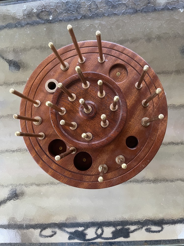 Wood Thread Rack Rotary for Fly tying or Sewing