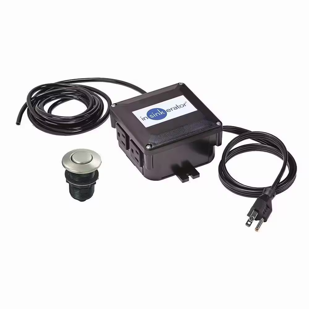 Garbage Disposal Air Switch Kit, Dual Outlet Sink Top Switch Button for All INSI