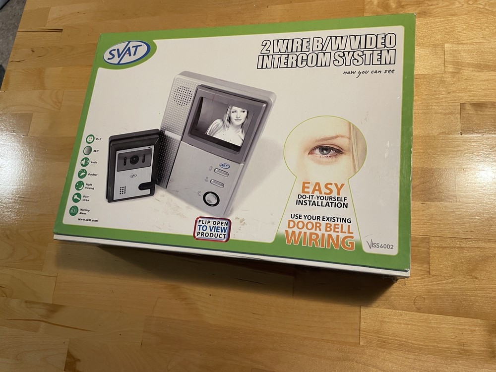 Video Intercom Home System Wired Doorbell Camera Svat VISS6002 Open Box