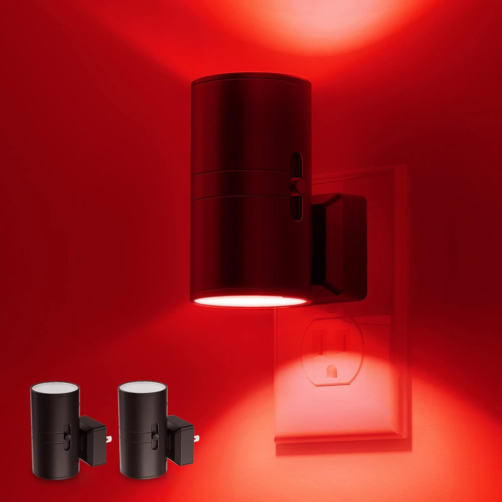 L LOHAS LED Night Light, Red Night Light, Night Lights Plug into Wall, LED Night