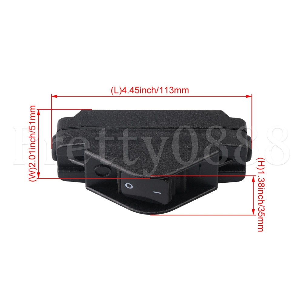 IP65 Inline Cord Switch Screw wiring type black key 30A 12V-380V