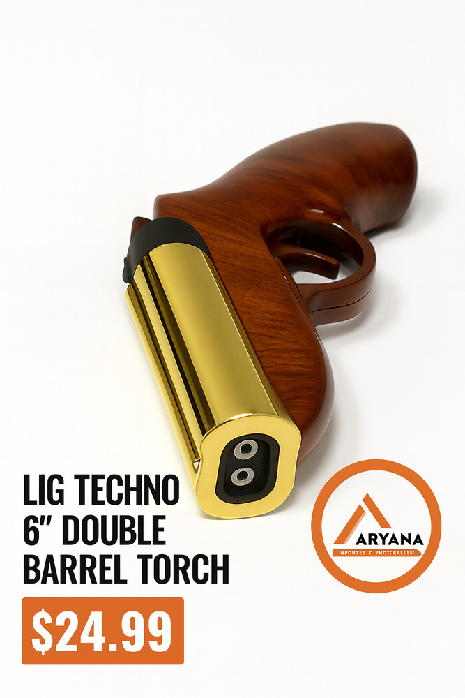 LIG Techno Torch 6" Double Barrel Torch Gun – Assorted Designs  1CT