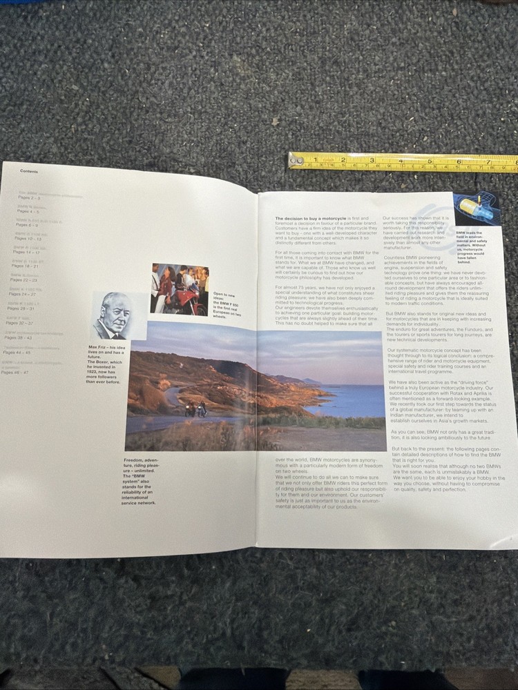 1996 BMW Motorcycle Sales Catalog Brochure
