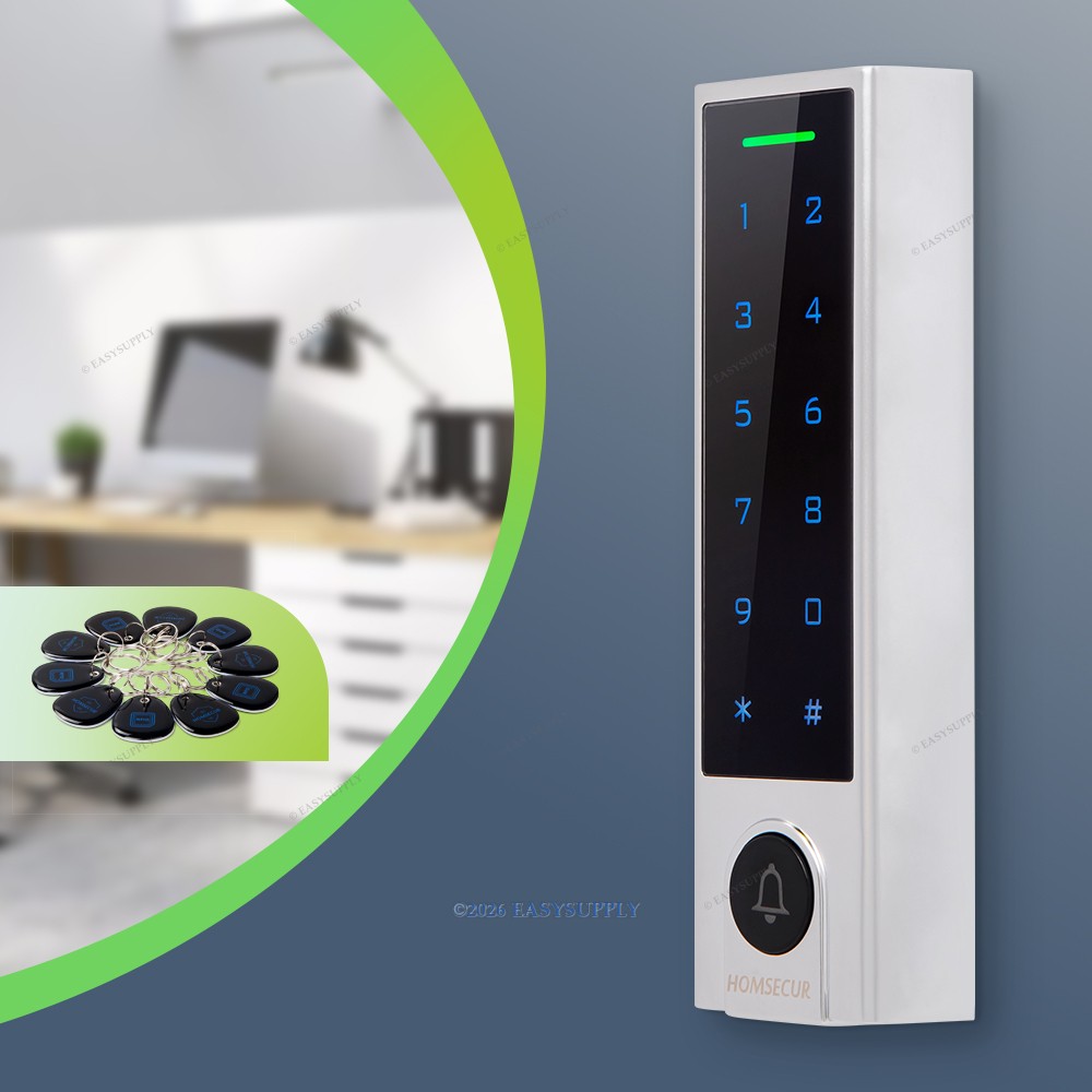 Touch Keypad Entry Access Control Unit With 10pcs Keyfobs Up to Max 1000 Users