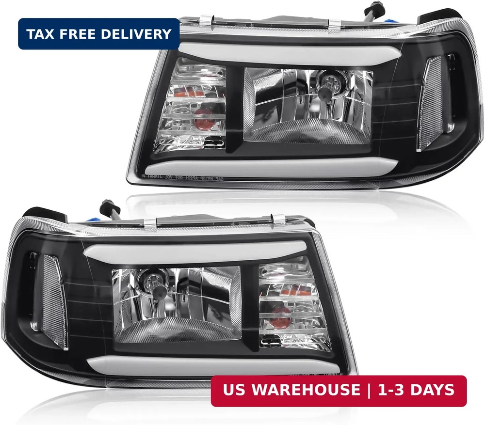 Upgraded Headlight Assembly with Corner Light Compatible with Ford Ranger 2001-2