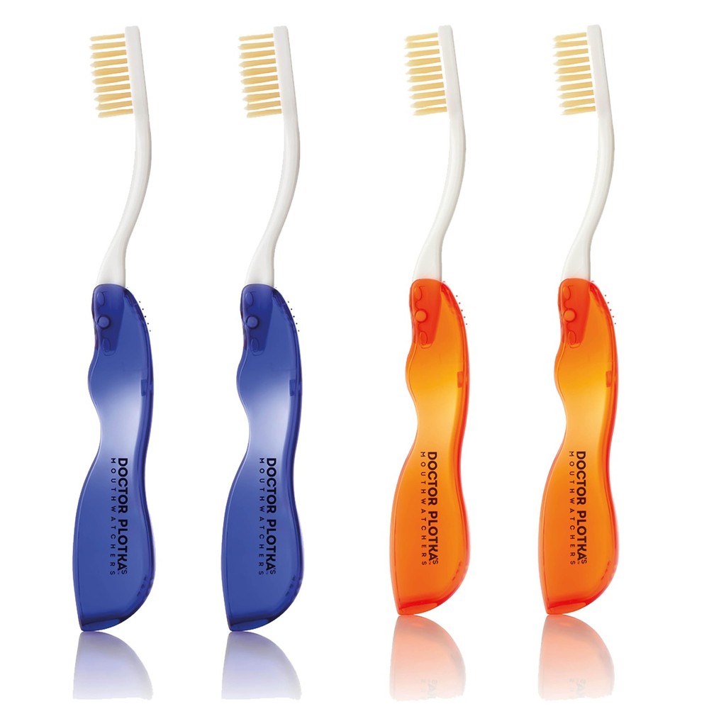 Dr Plotkas Soft Flossing Toothbrush, Folding Travel Toothbrush for Adults, Ul...