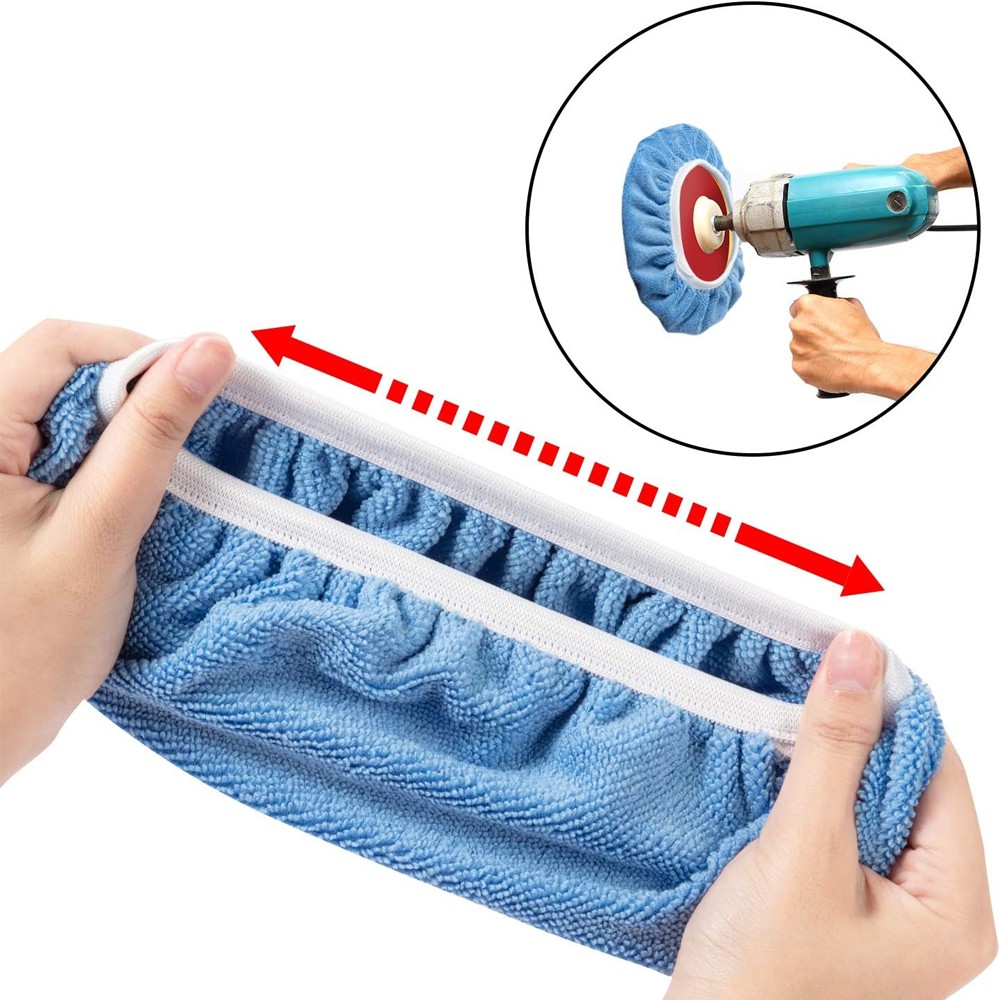 20 Pieces Buffer Pads Car Polisher Bonnet Orbital Buffer Bonnets
