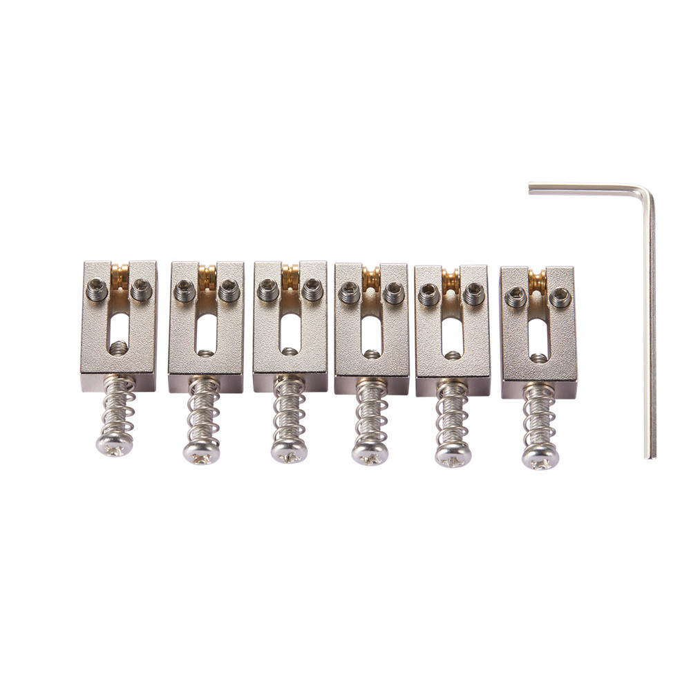 Solid Brass Guitar Roller Bridge Saddles Tremolo Bridge Roller Saddles for ST/TL