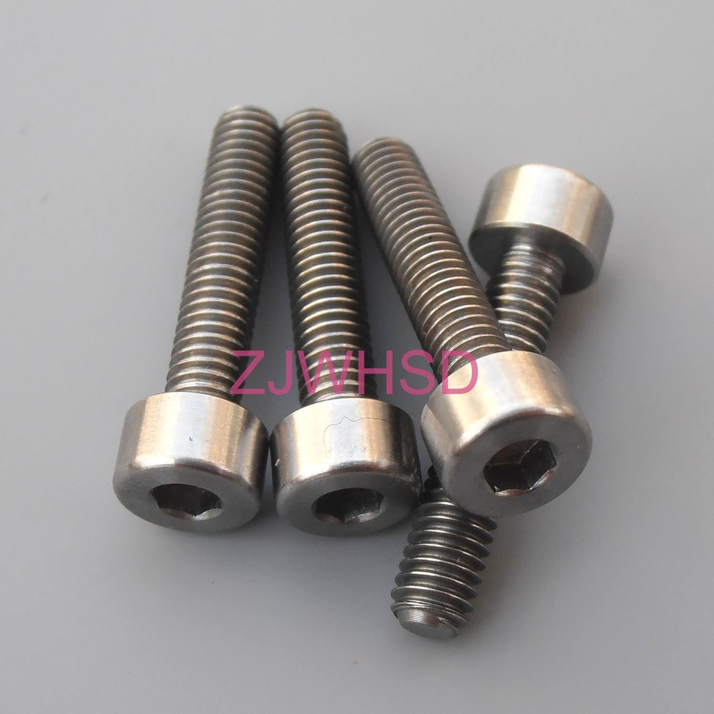 4pcs M4 x 20 Titanium Ti Screw Bolt Allen hex Socket Cap head / Aerospace Grade