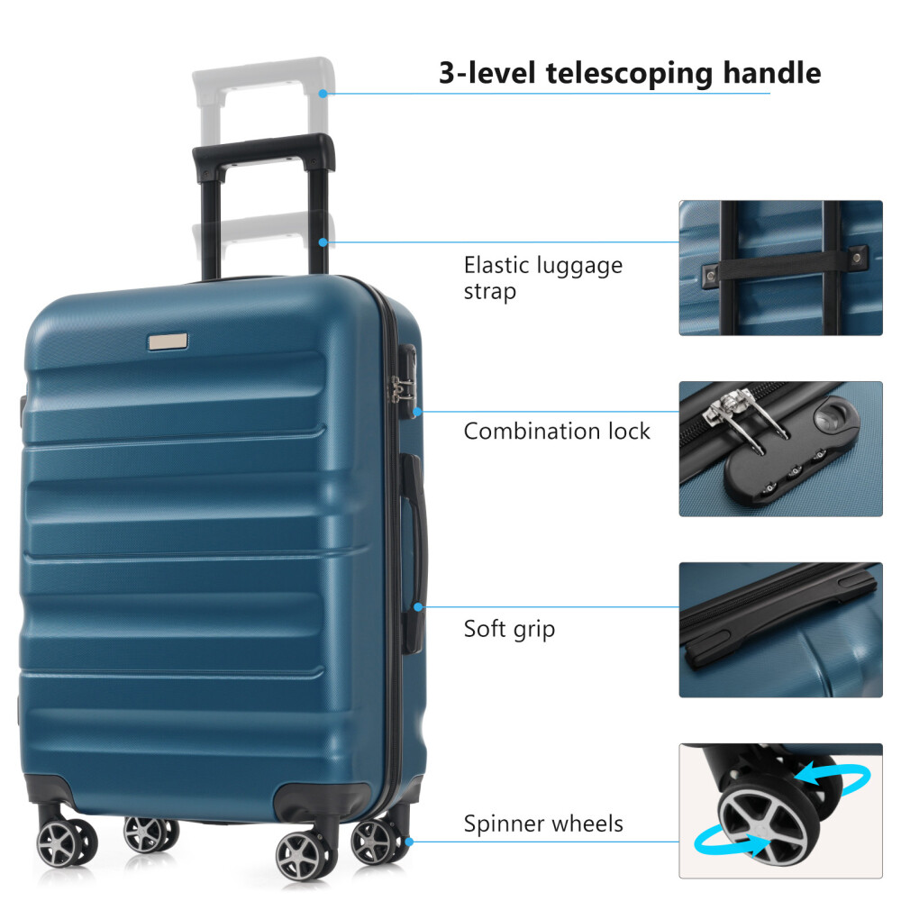 Hardshell ABS Luggage Set - Lightweight & Durable Suitcases Carry-On