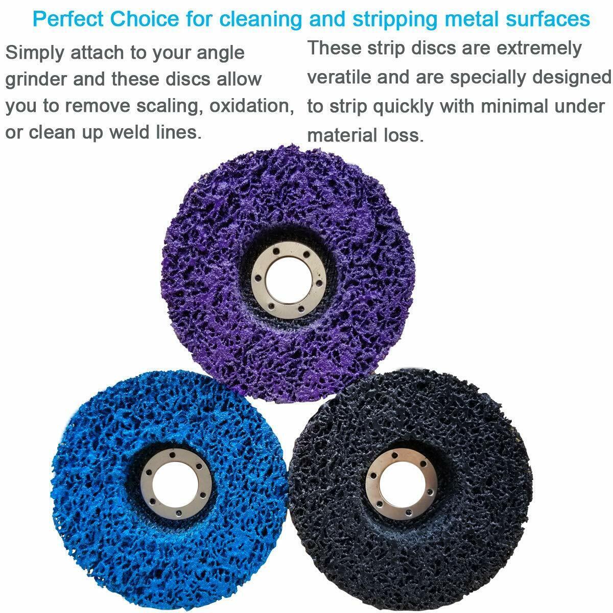 3PCS Poly Strip Clean Disc 4-1/2" x7/8" Easy Paint Stripping Rust Removal Wheels