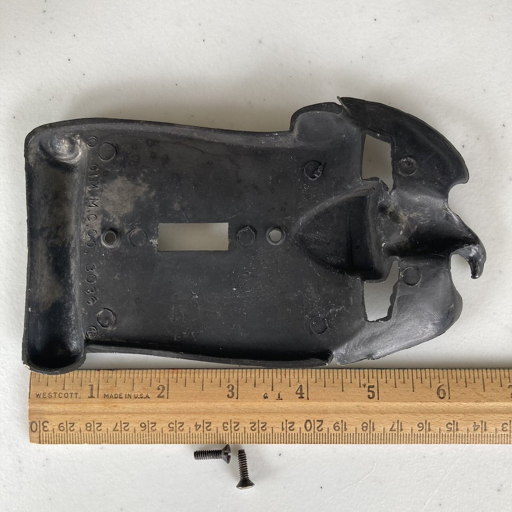 Brass Eagle Scroll Single Light Switch Plate Cover Thomas Jefferson GIM M.C. Co.