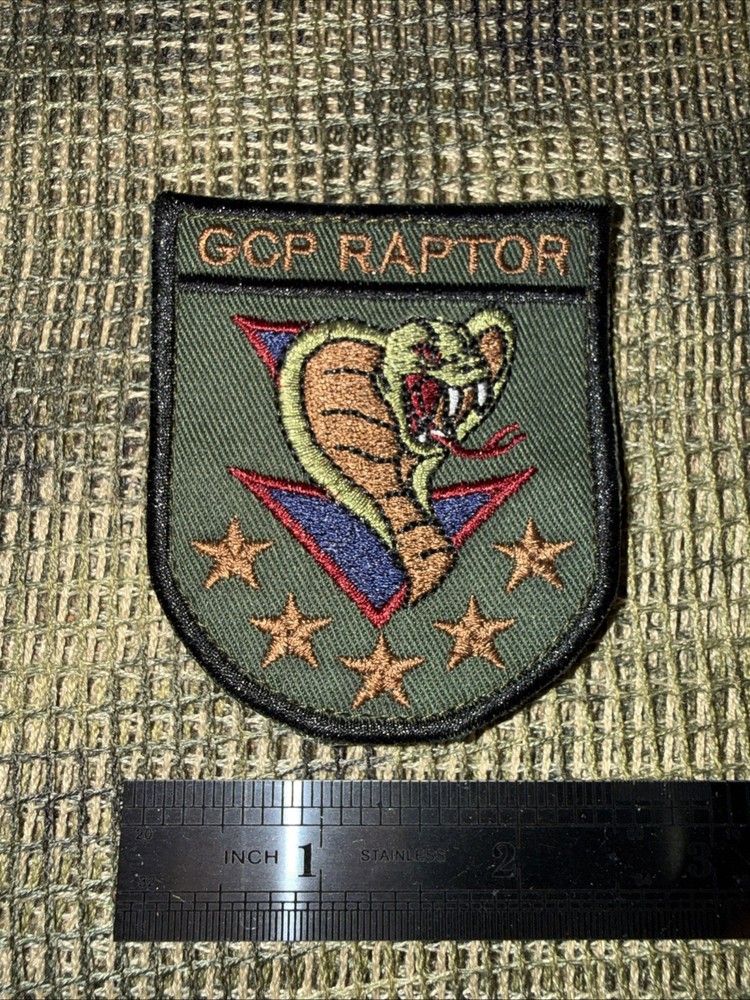 French NATO Forces Forces GCP COMANDO Task Force Raptor OD Pocket Patch FFL