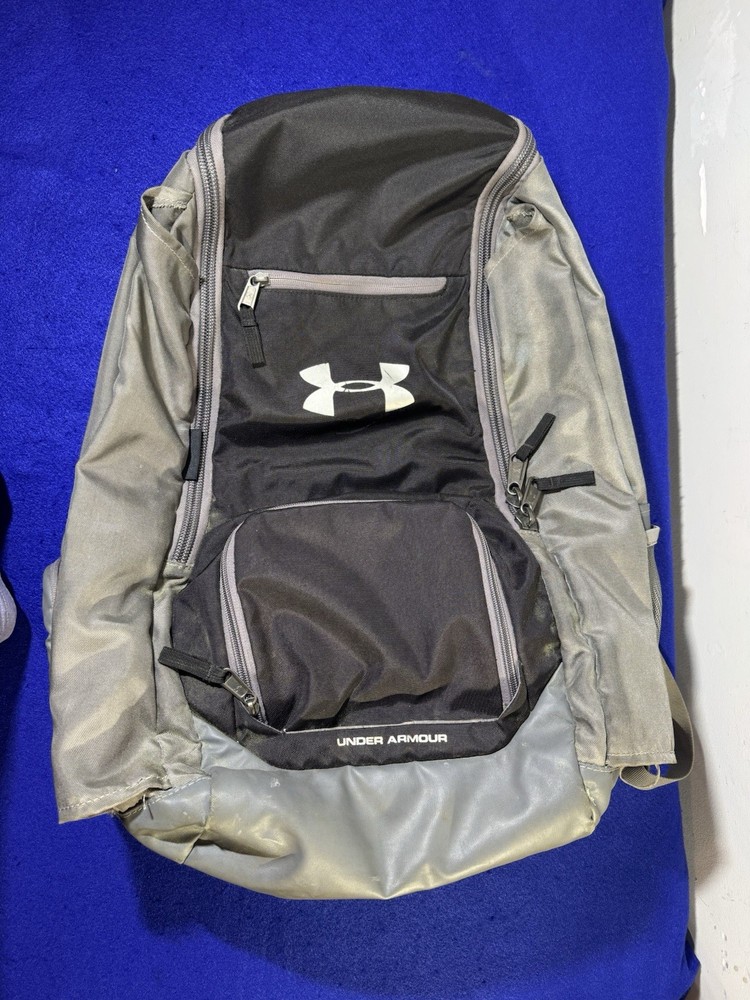 Under Armour Storm Lacrosse Backpack Gray Black Used