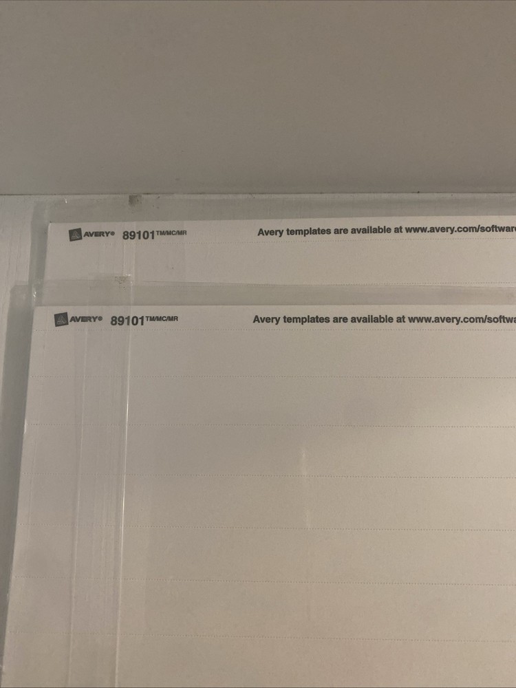 2 PK NEW Avery Binder Spine Inserts 1/2" Spine, 5 Sheets/80 Per Pack, 89101