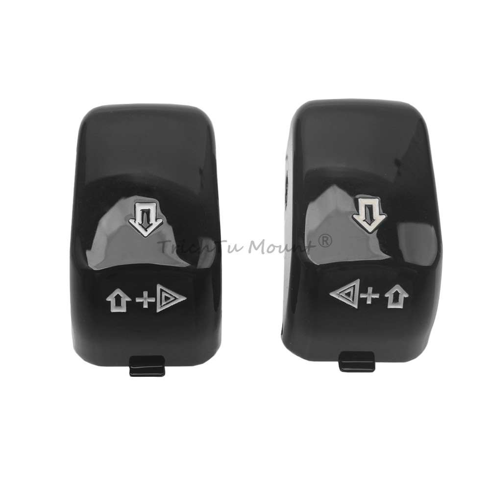 For Harley Electra Glide FLHTK 10-13 10PCS Black Hand Control Switch Button Cap