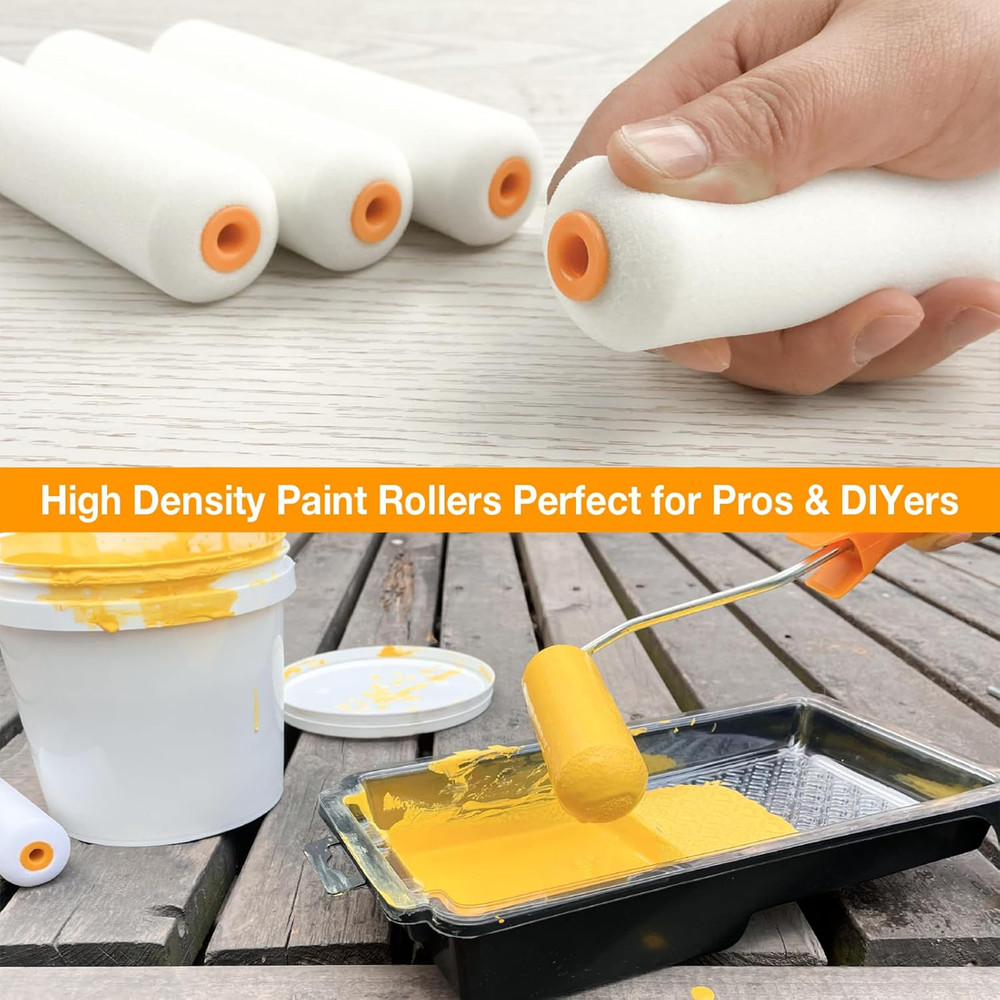 - Foam Paint Roller, 10 Pack, 6 Inch High Density Foam Roller, Mini Paint Roller