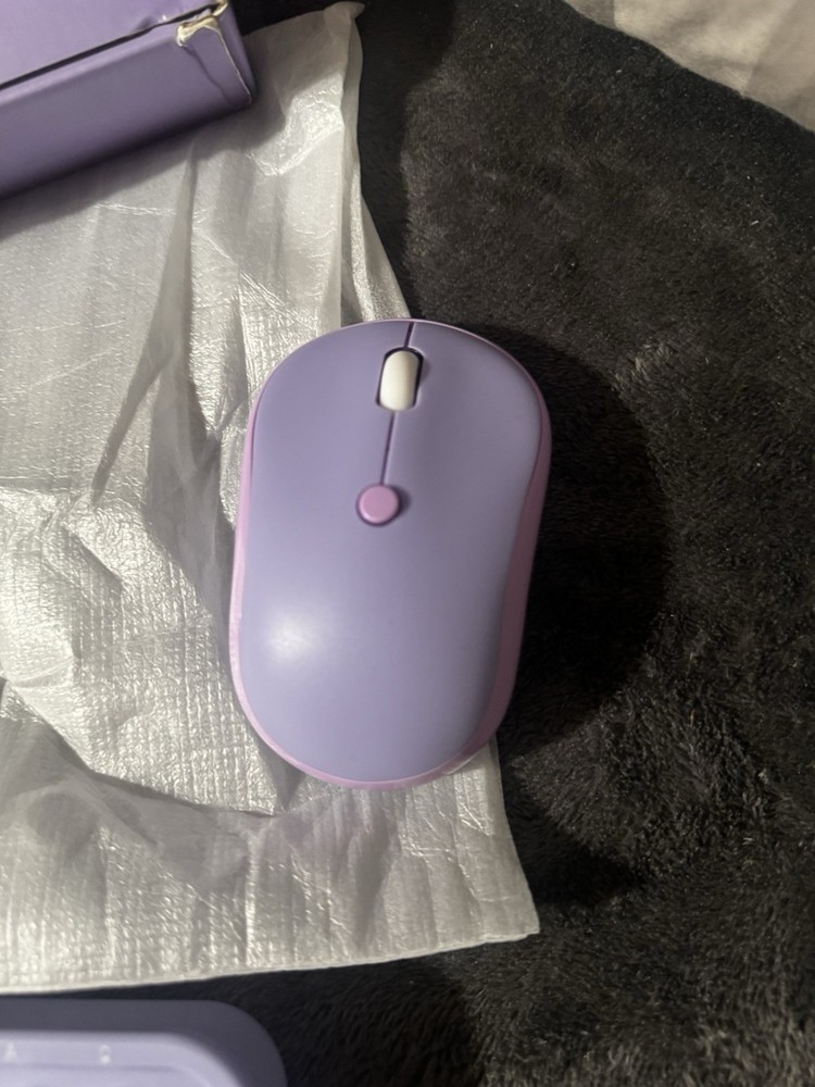 Purple keyboard and mouse