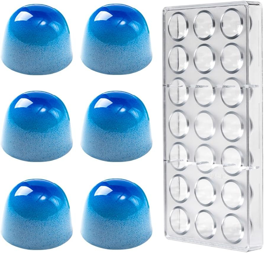 Polycarbonate Bullet Shape Chocolate Mold - 21 Cavity (12G Each) - for Bonbons,