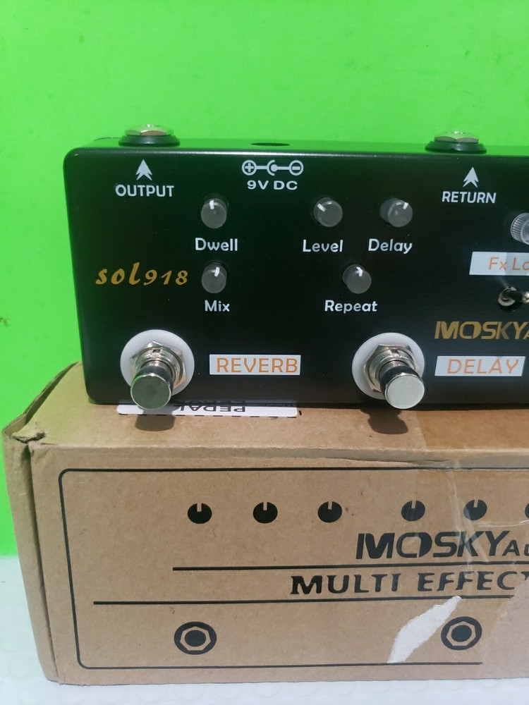 MOSKY Sol918 Guitar Multi Effect Pedal Reverb Delay FX Loop Overdrive Distortion